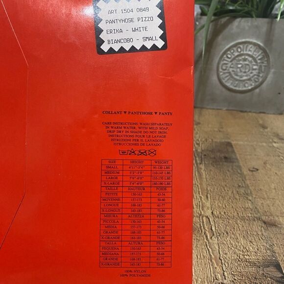 DOLCI CALZE FINE ITALIAN TIGHTS (S) pantyhose white printed - Picture 6 of 6